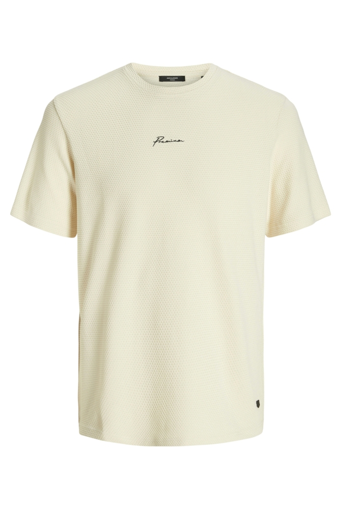 JPRBLAFRANCO SS TEE CREW NECK LN 12175825 CLOUD CREAM